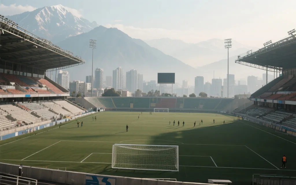 高海拔城市球场与训练场景，体现体能与耐力的隐形较量